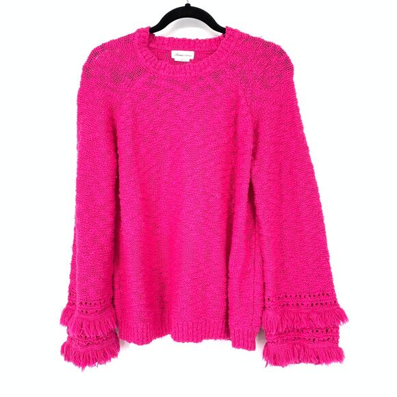 Lovers + Friends Sweaters - Lovers + Friends Sweater Women's XS Pink Frill Sleeve Crewneck Drop Shoulder